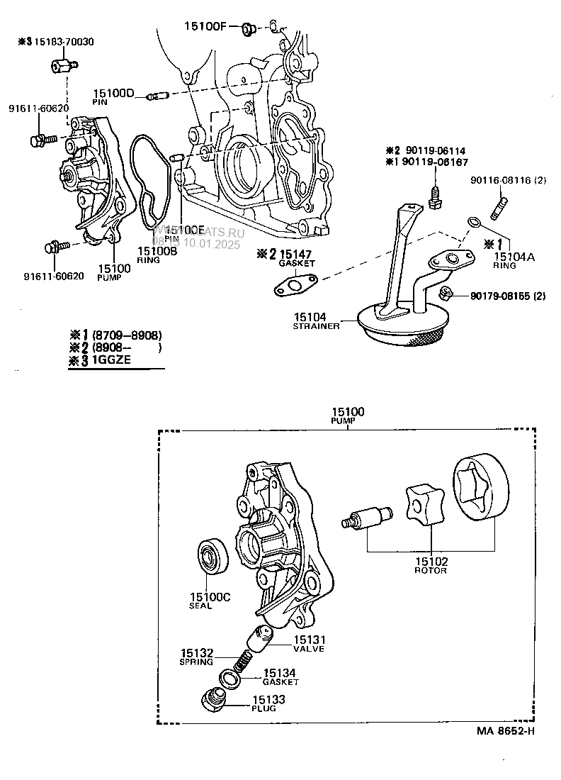 ENGINE OIL PUMP TOYOTA CROWN&(331160)