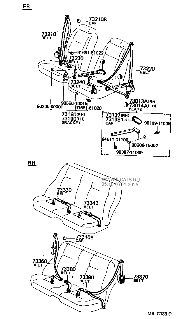 SEAT BELT & CHILD RESTRAINT SEAT TOYOTA CHASER&(312140)