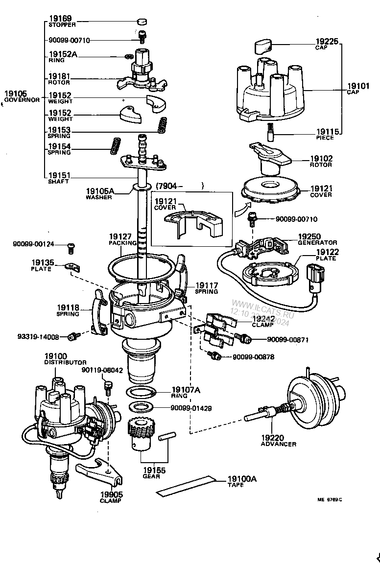 DISTRIBUTOR TOYOTA SPRINTER&(162140)