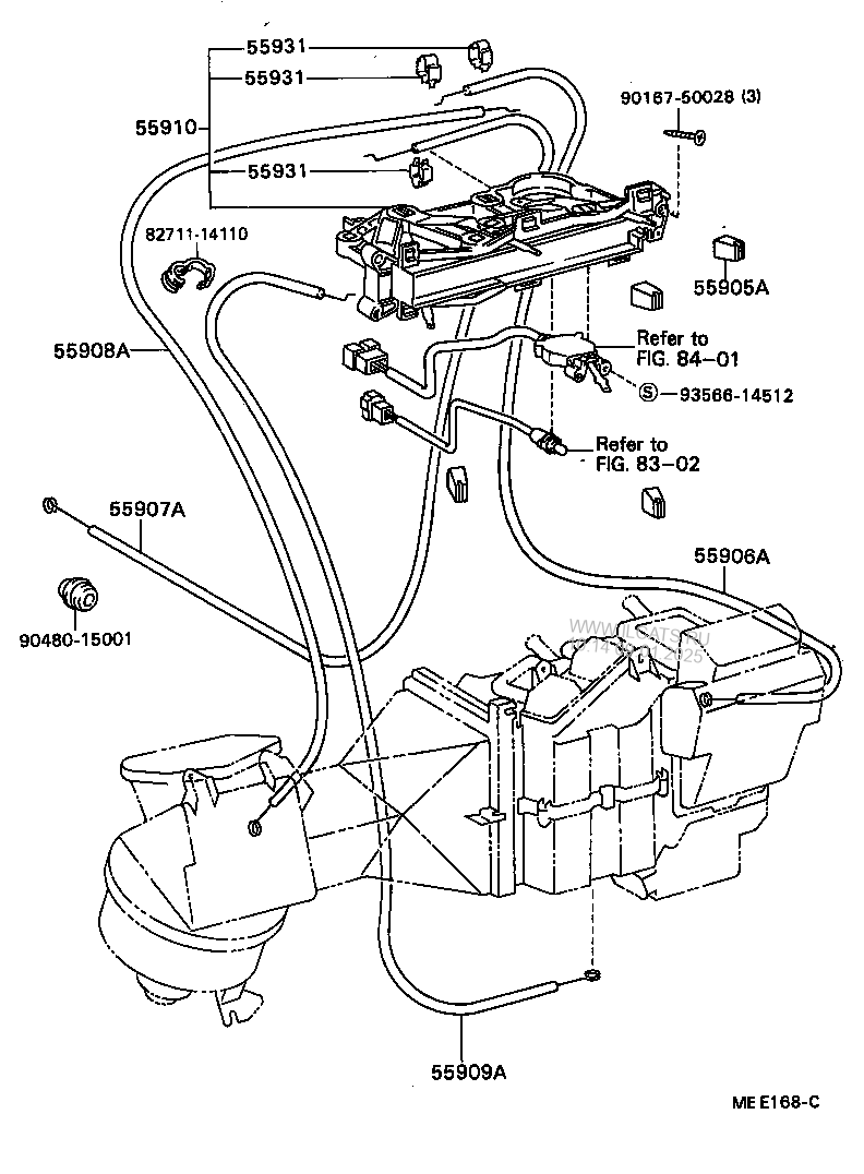 HEATING & AIR CONDITIONING - CONTROL & AIR DUCT TOYOTA HILUX&(671140)