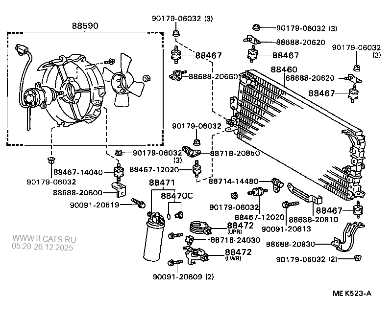 HEATING & AIR CONDITIONING COOLER PIPING TOYOTA CELICA&(252150)