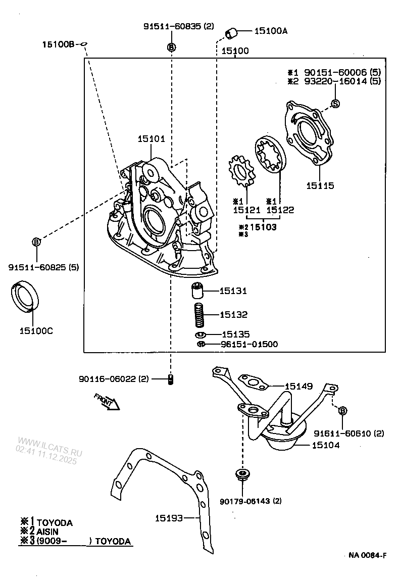 ENGINE OIL PUMP TOYOTA COROLLA&(151120)