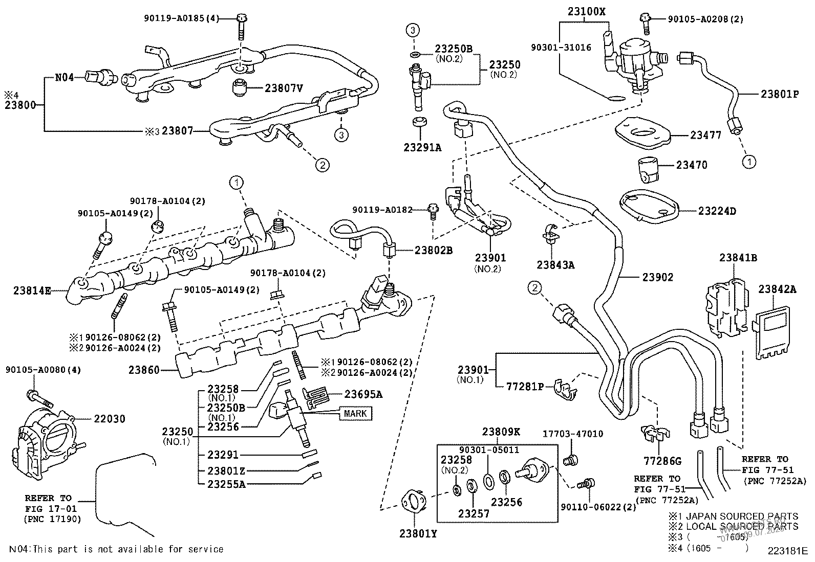 FUEL INJECTION SYSTEM TOYOTA TACOMA&(674470)