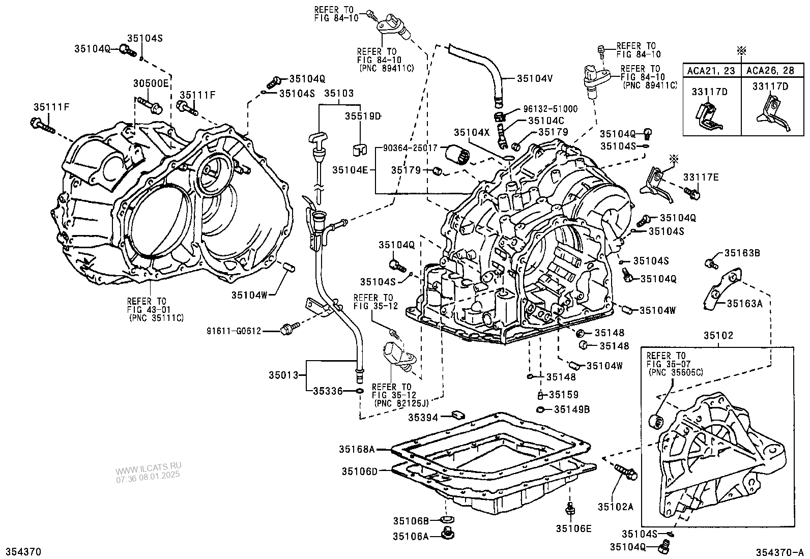 TRANSMISSION CASE & OIL PAN (ATM) TOYOTA RAV4&(662420)