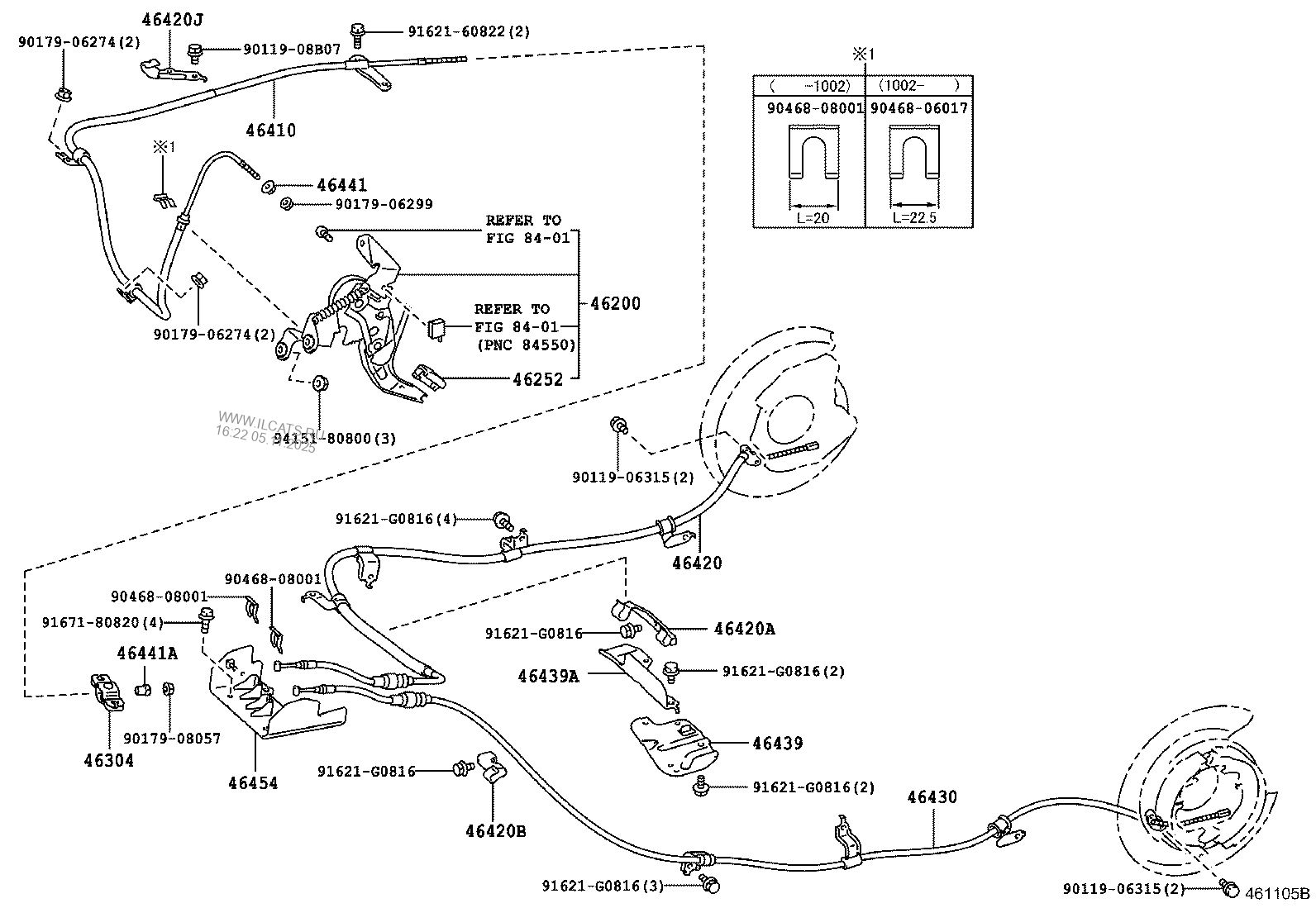 PARKING BRAKE & CABLE TOYOTA 4RUNNER&(671490)