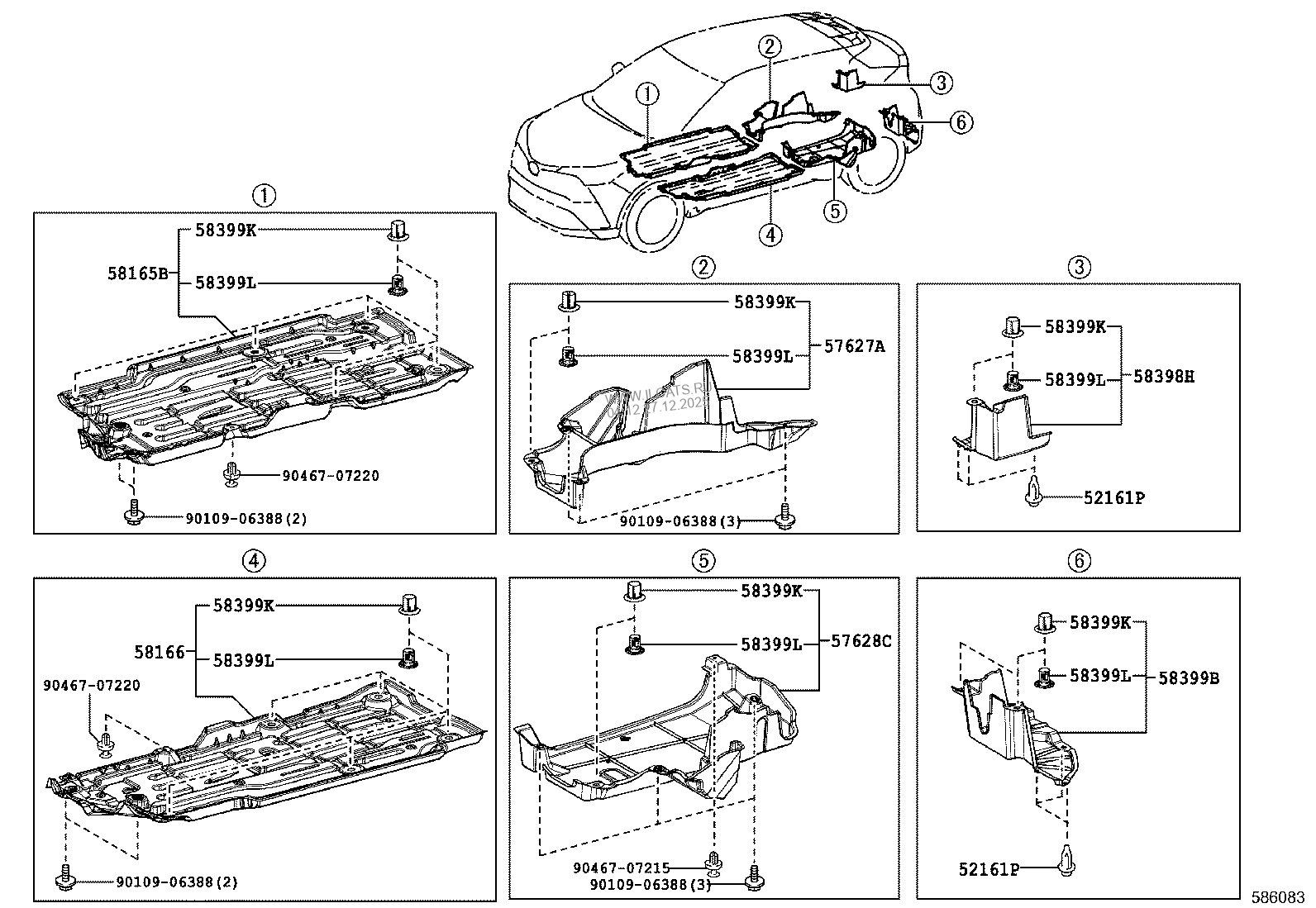 FLOOR PAN & LOWER BACK PANEL TOYOTA CHR&(528410)