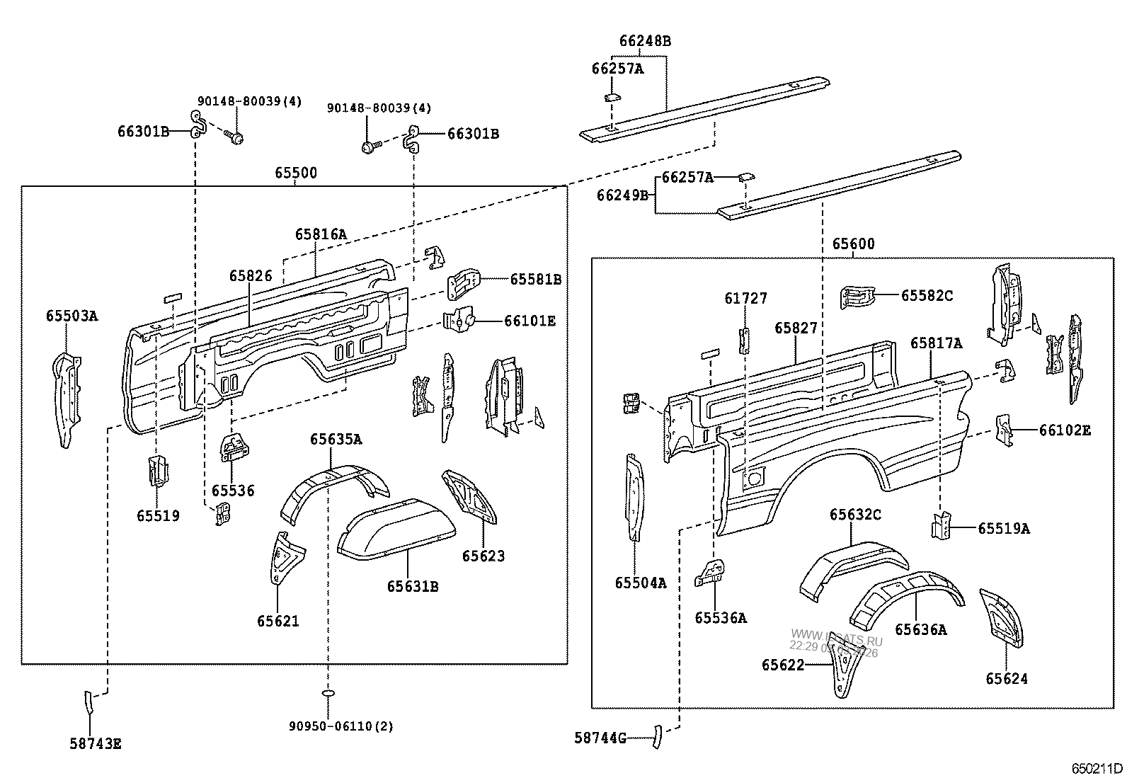 REAR BODY SIDE PANEL TOYOTA TUNDRA&(841430)