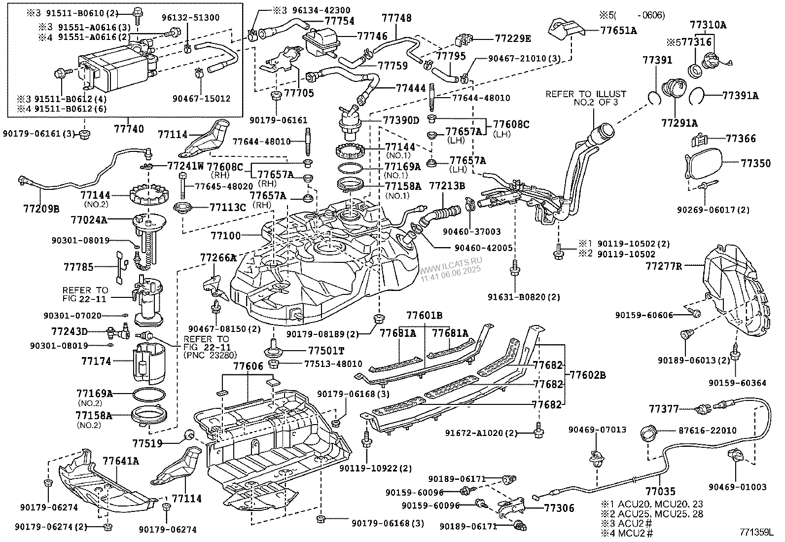 FUEL TANK & TUBE TOYOTA HIGHLANDER&(522410)