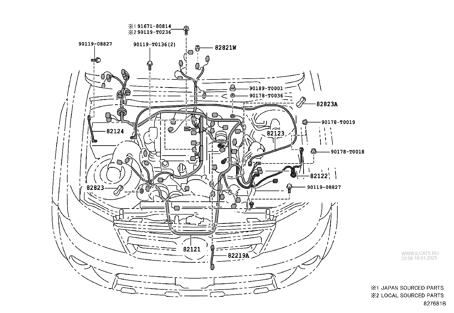 WIRING & CLAMP TOYOTA HILUX&(672380)