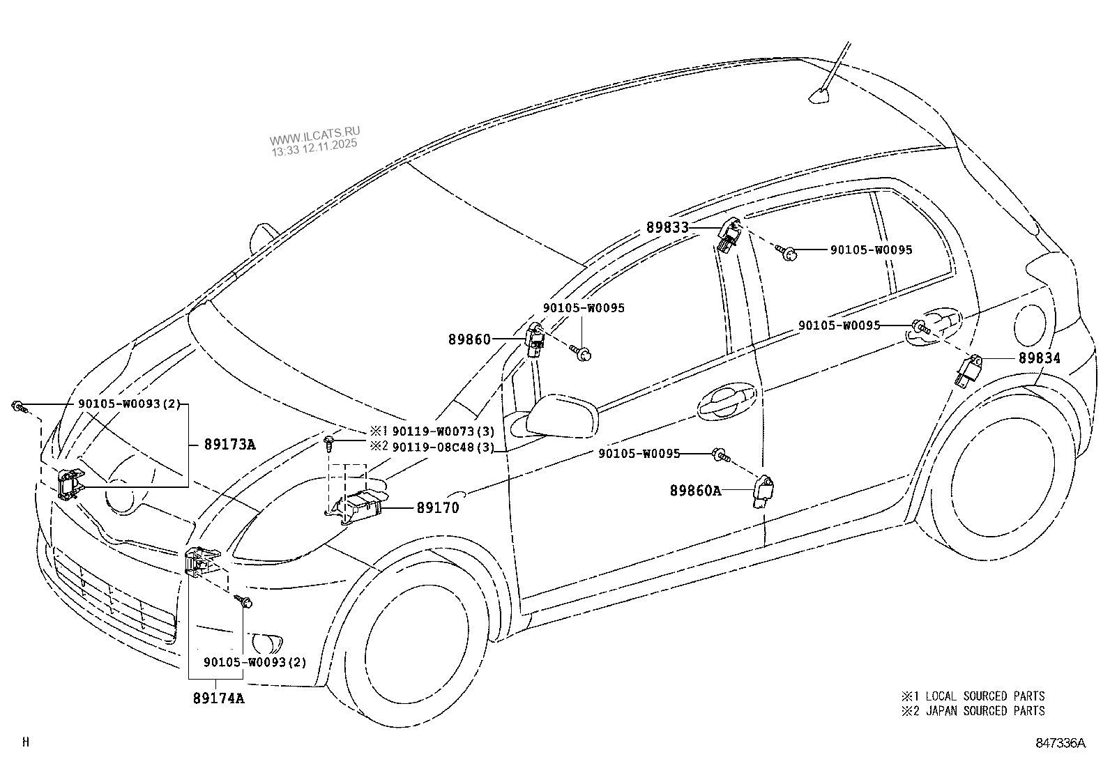 AIR BAG TOYOTA YARIS (FRP)&(116520)