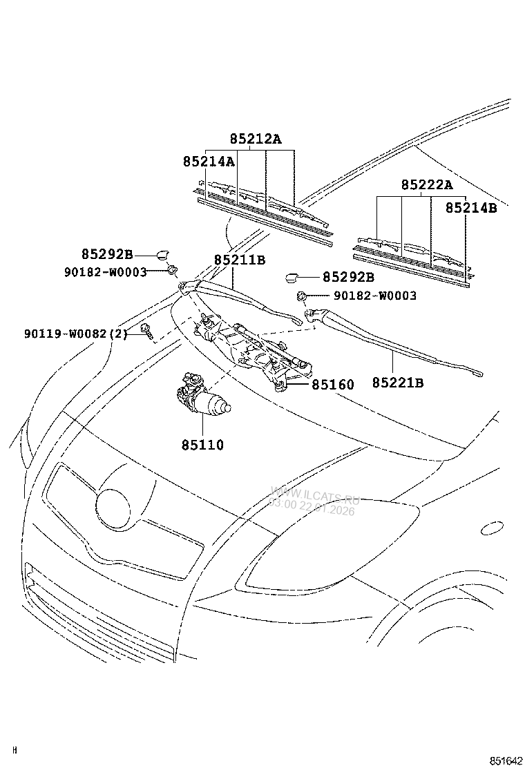 WINDSHIELD WIPER TOYOTA YARIS (FRP)&(116520)
