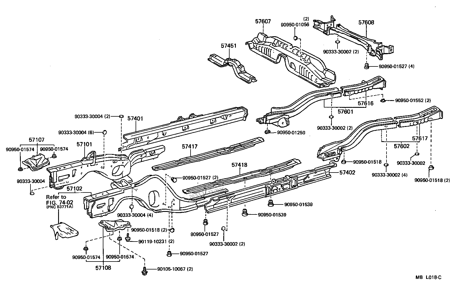 FLOOR SIDE MEMBER TOYOTA CAMRY&(281430)