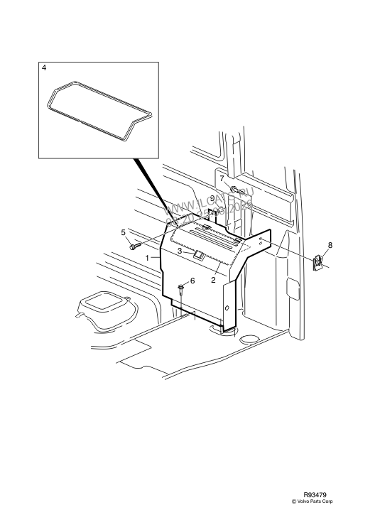 рама кабины монтаж кабины FH12 CHID H800000-H808920 VOLVO-TRUCKS FH12