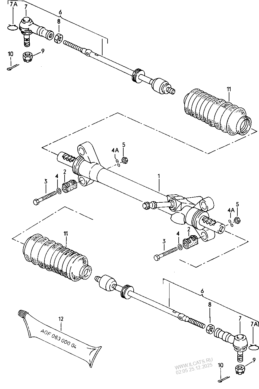steering gear. track rod VW TYP 2/SYNCRO