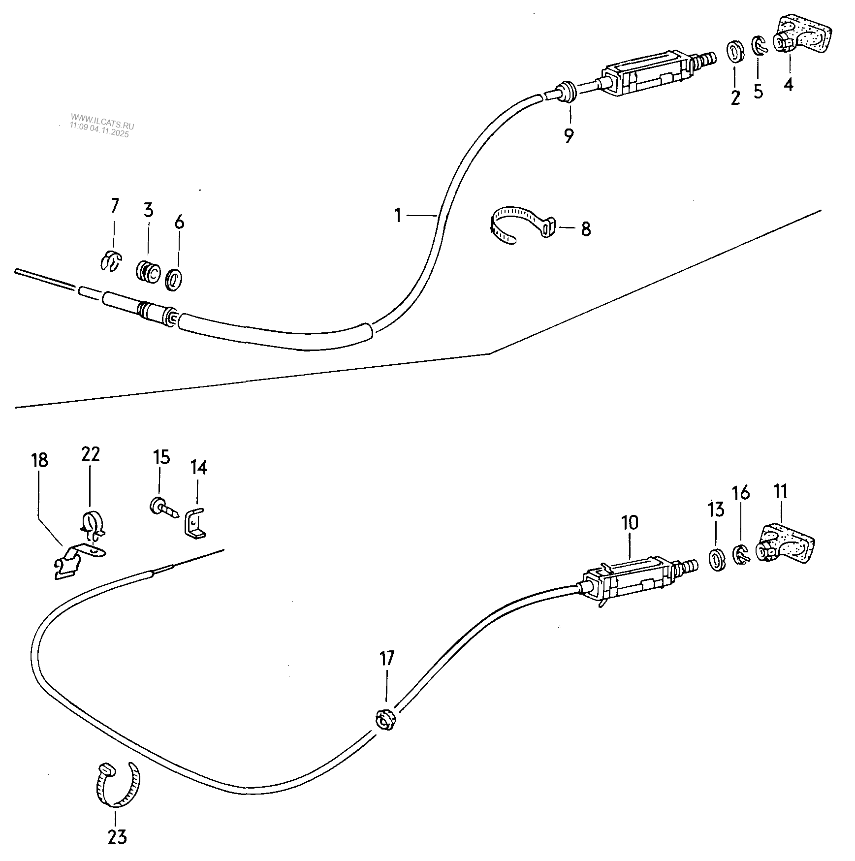 cold starting aid cable VW CITI GOLF