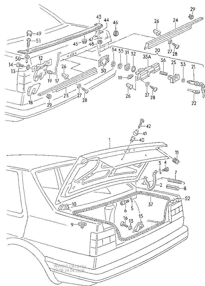 Крышка багажного отсека VW