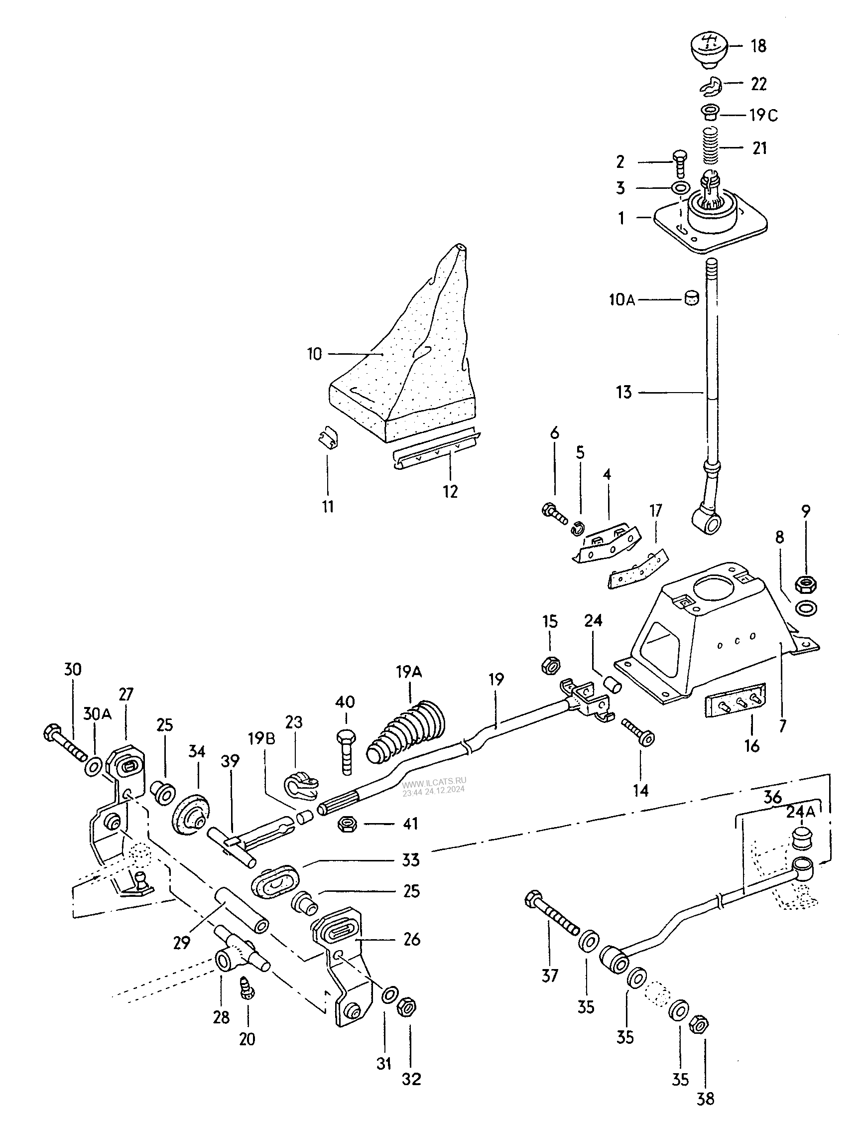 selector mechanism. F 325 2054 339>> VW PASSAT/VARIANT/SANTANA