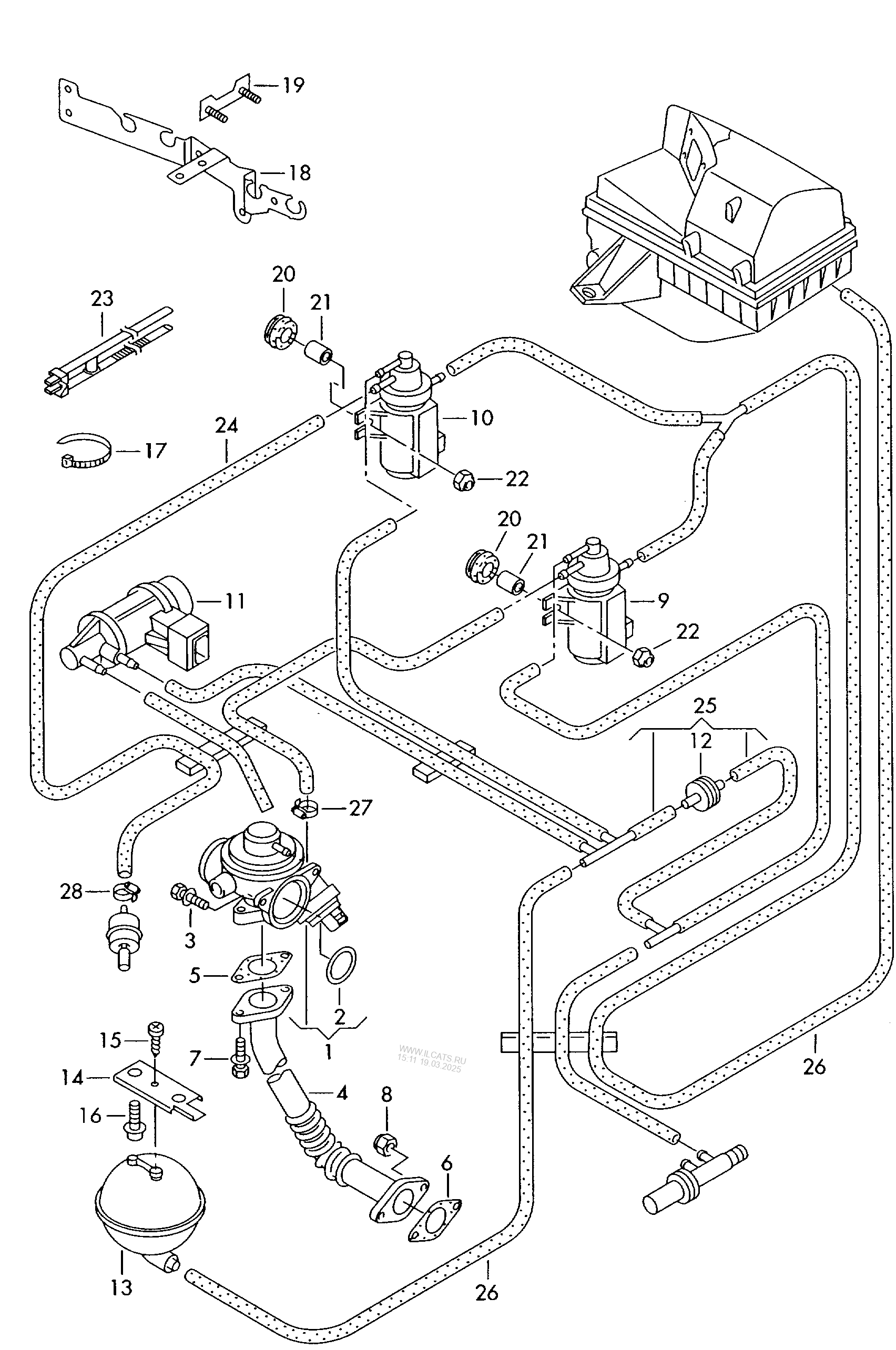 Exhaust Gas Recirculation Vacuum System Vw