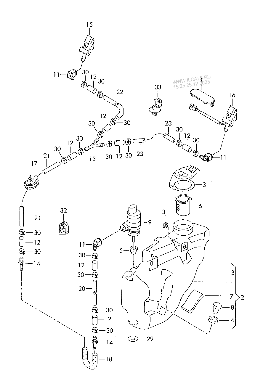 windscreen washer system VW POLO CLASSIC/POLO JIN QV