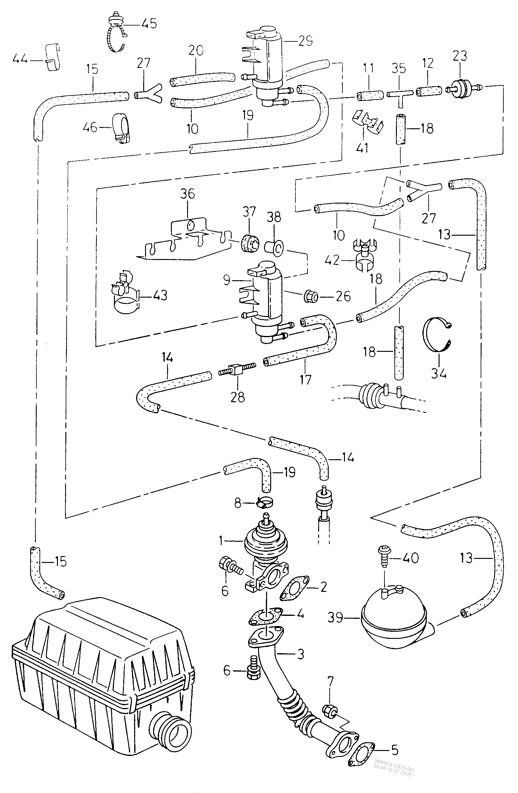 Vacuum System Exhaust Gas Recirculation Vw Polo Classic Polo Jin Qv