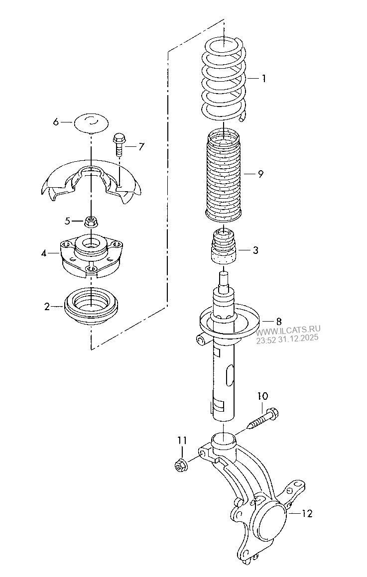 suspension. shock absorbers VW TIGUAN