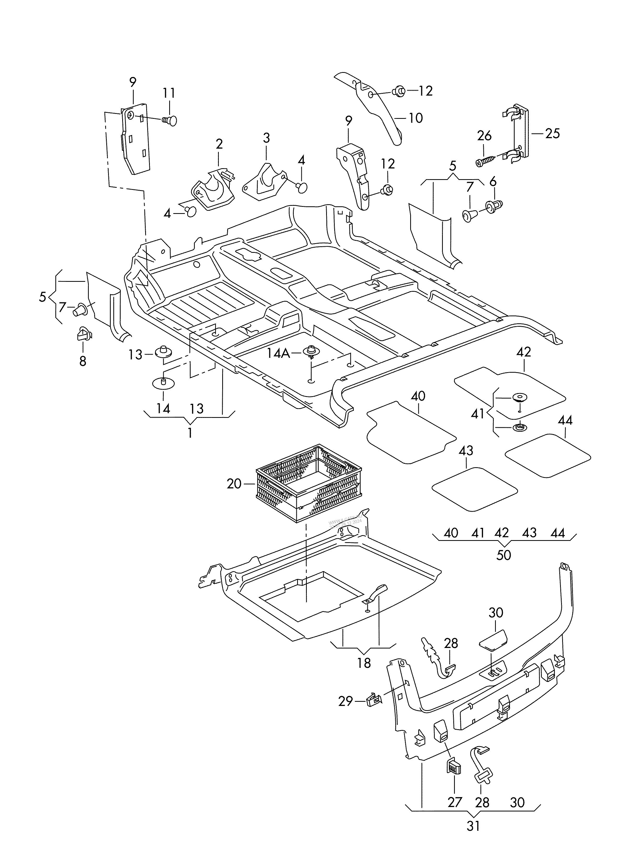 floor covering VW POLO/POLO JIN QIN