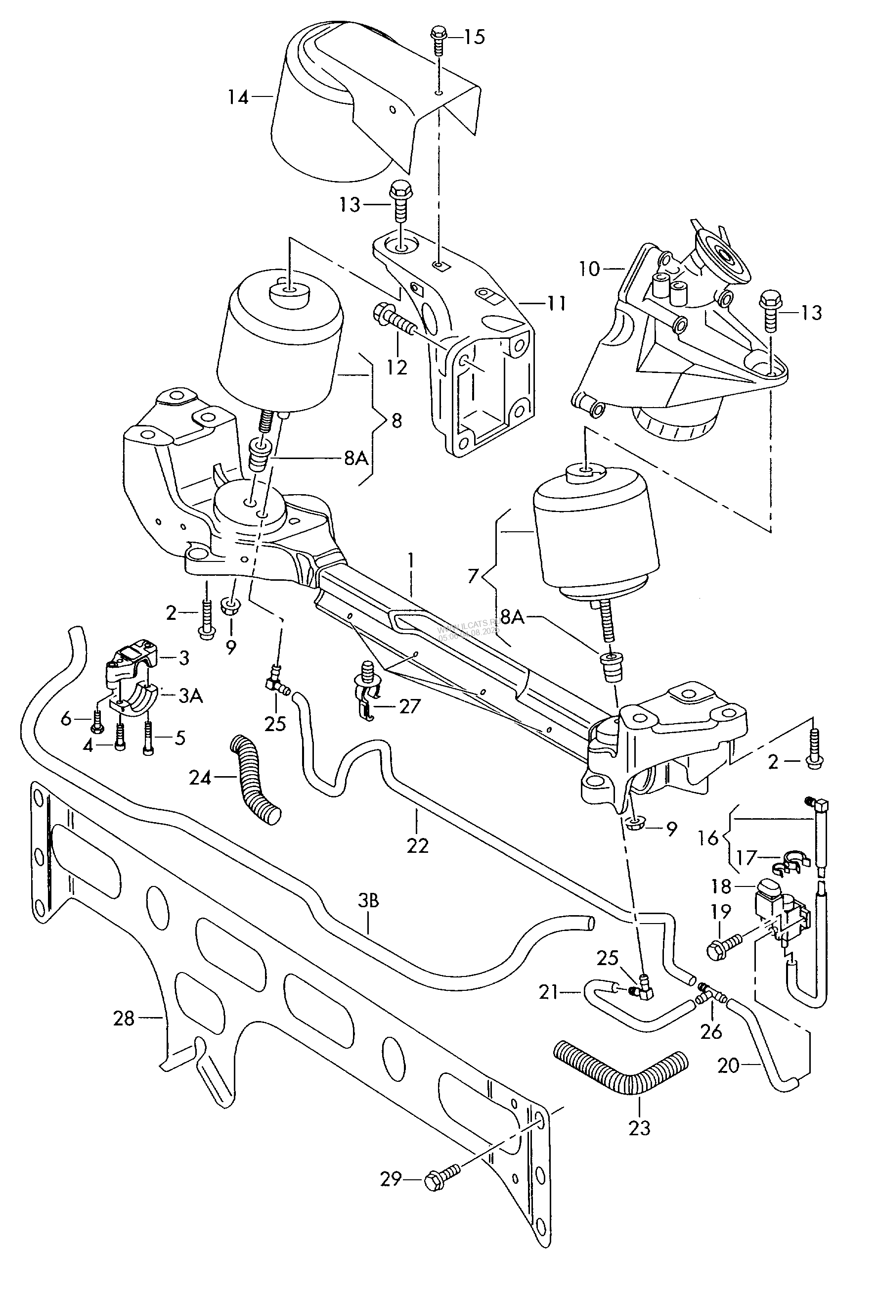 securing-parts-for-engine-vw-phaeton