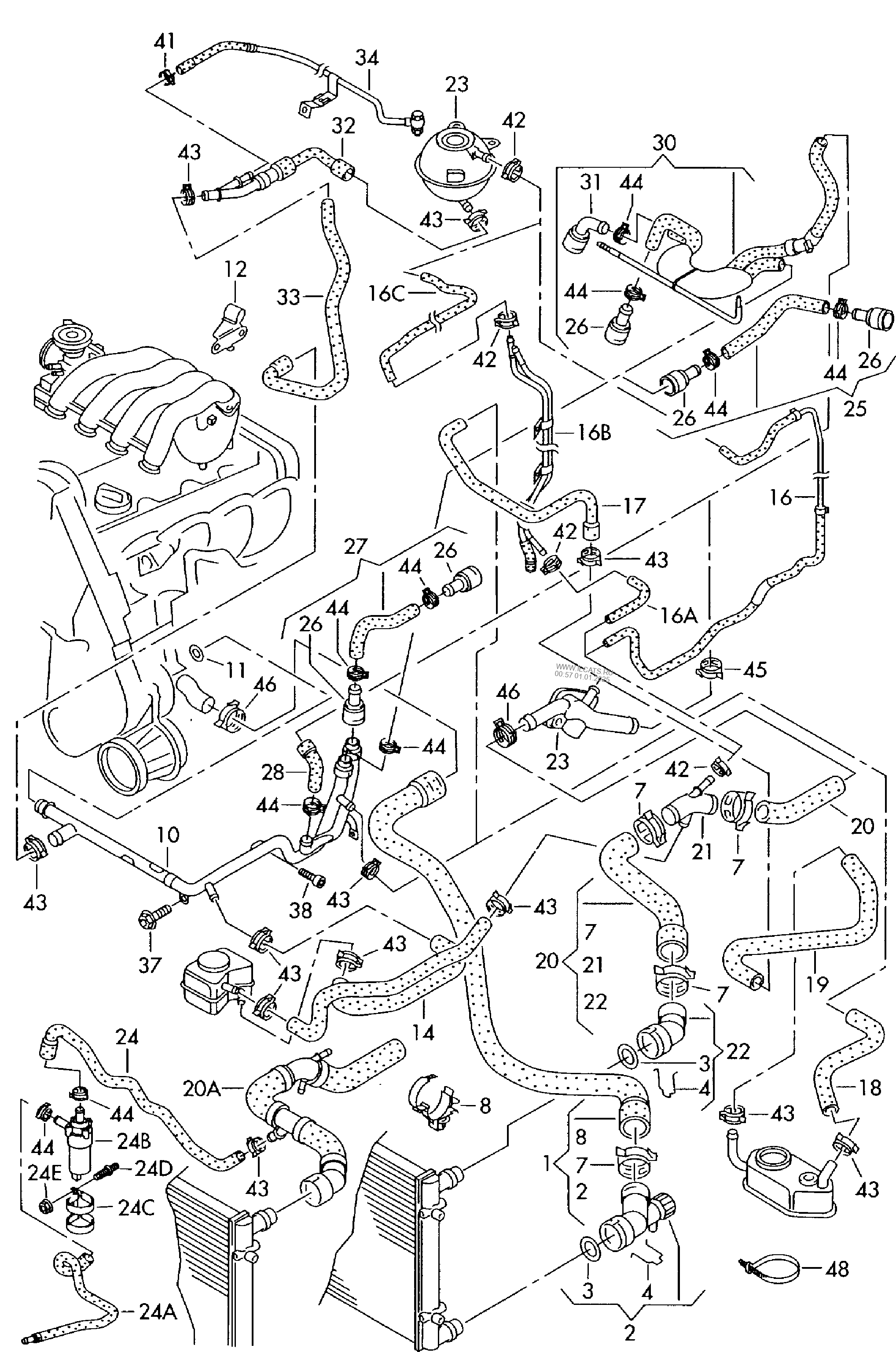 coolant cooling system VW