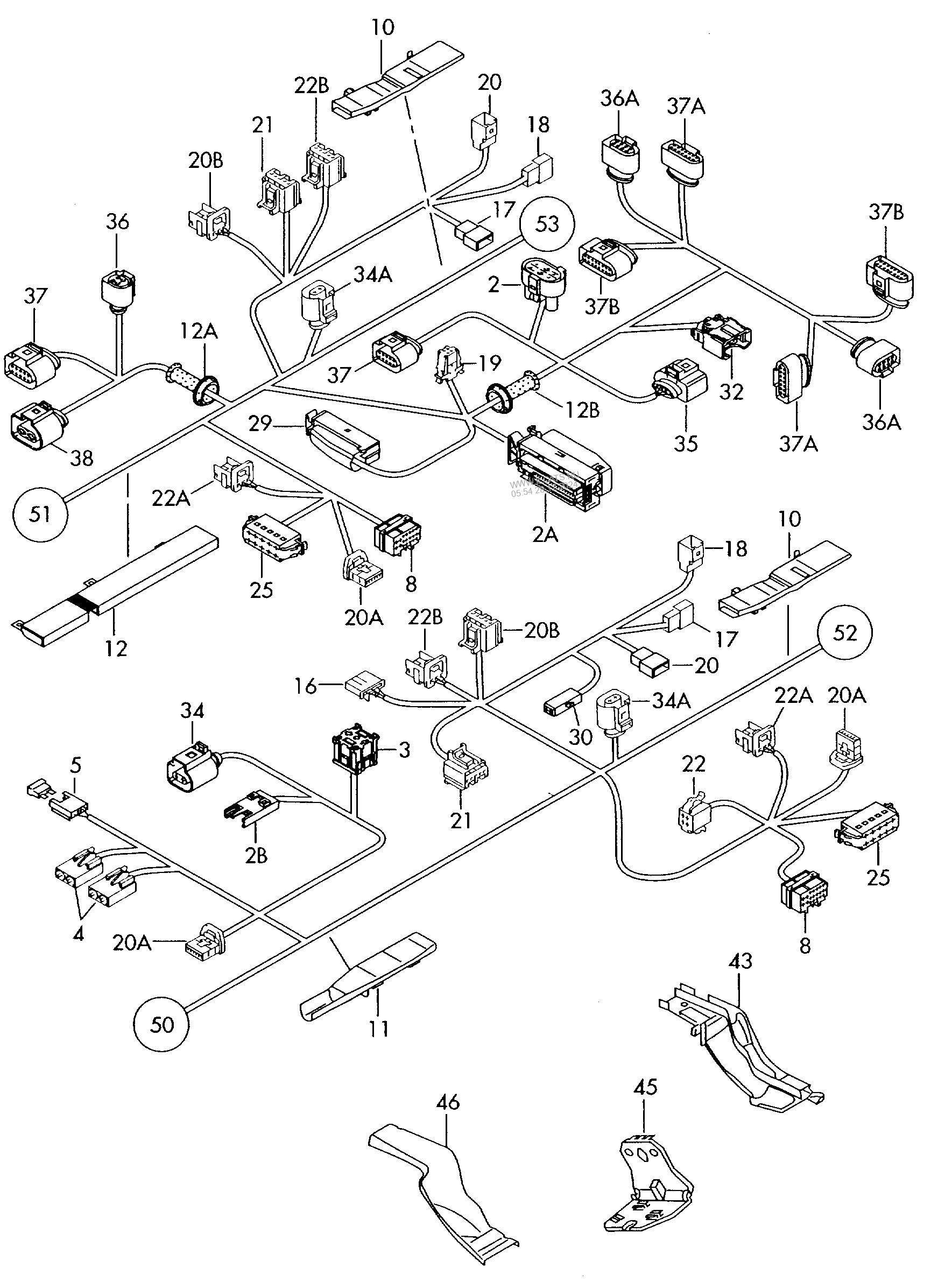 central wiring set VW