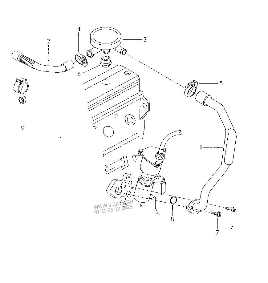 ventilation for cylinder head cover VW SANTANA/VARIANT