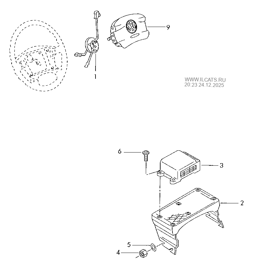 airbag unit. friction ring. (drivers side) VW GOL