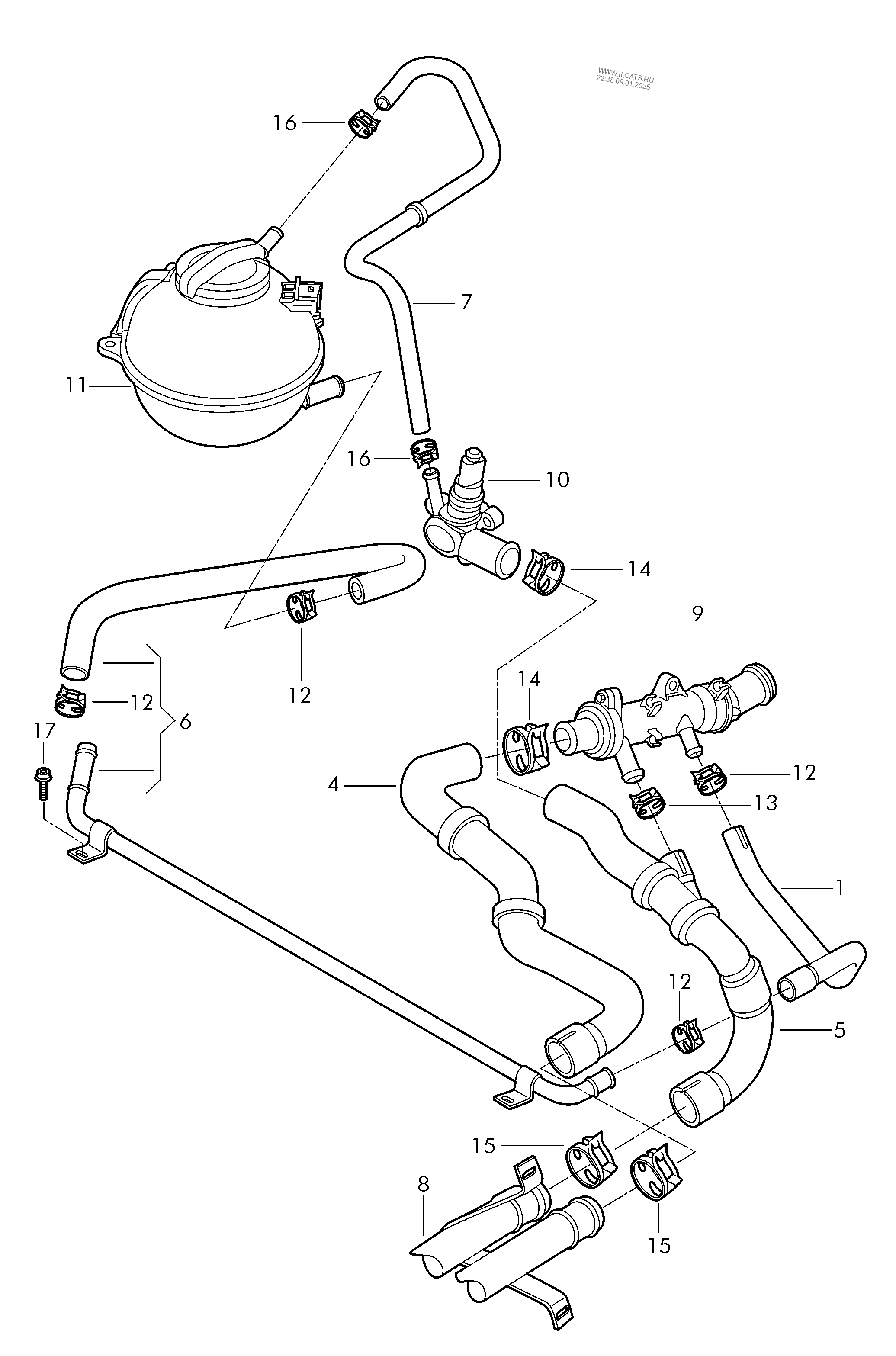 coolant cooling system VW