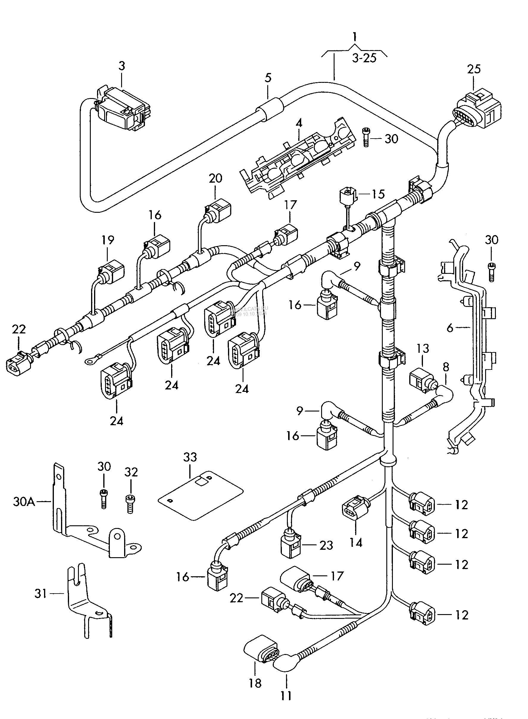 Жгут проводов для двигателя VW TOURAN