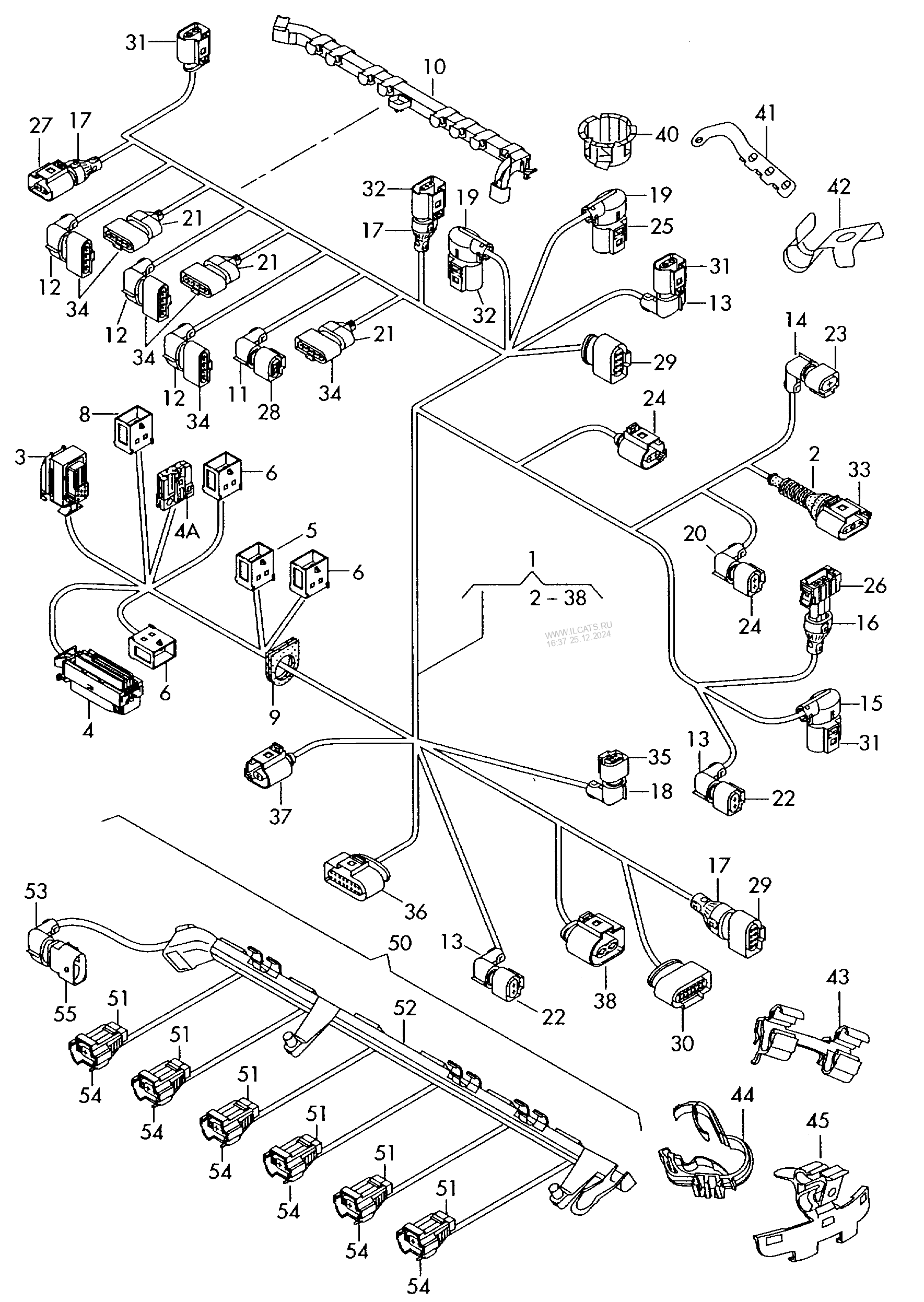 wiring set for engine VW