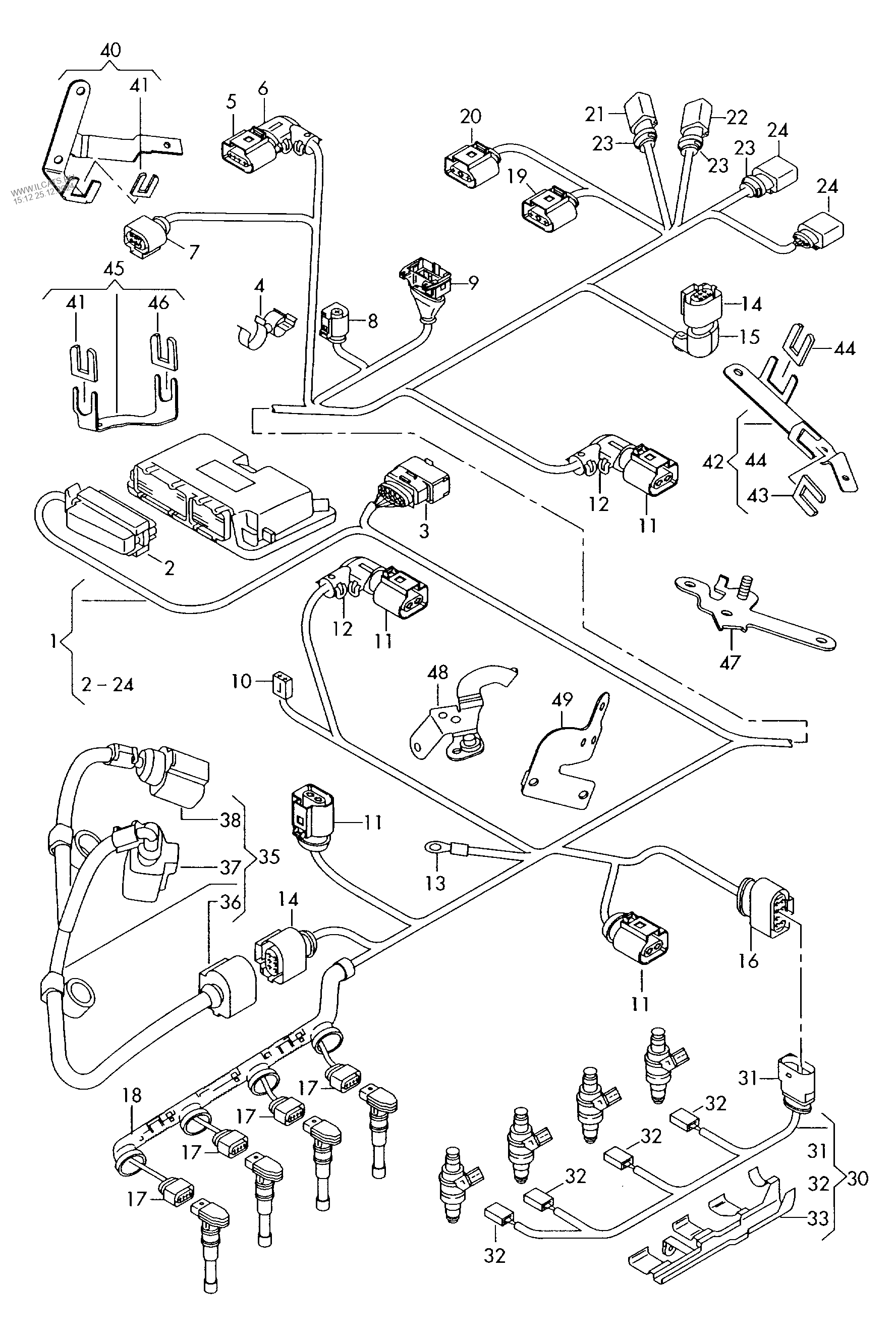 wiring set for engine VW