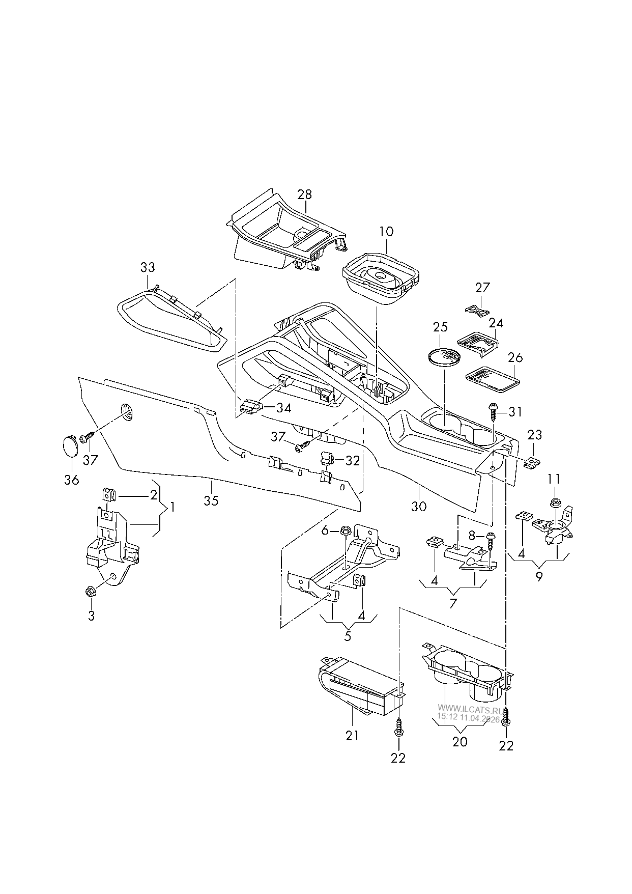 Радиатор охлаждающей жидкости. Фланец. Бачок, компенсационный VW