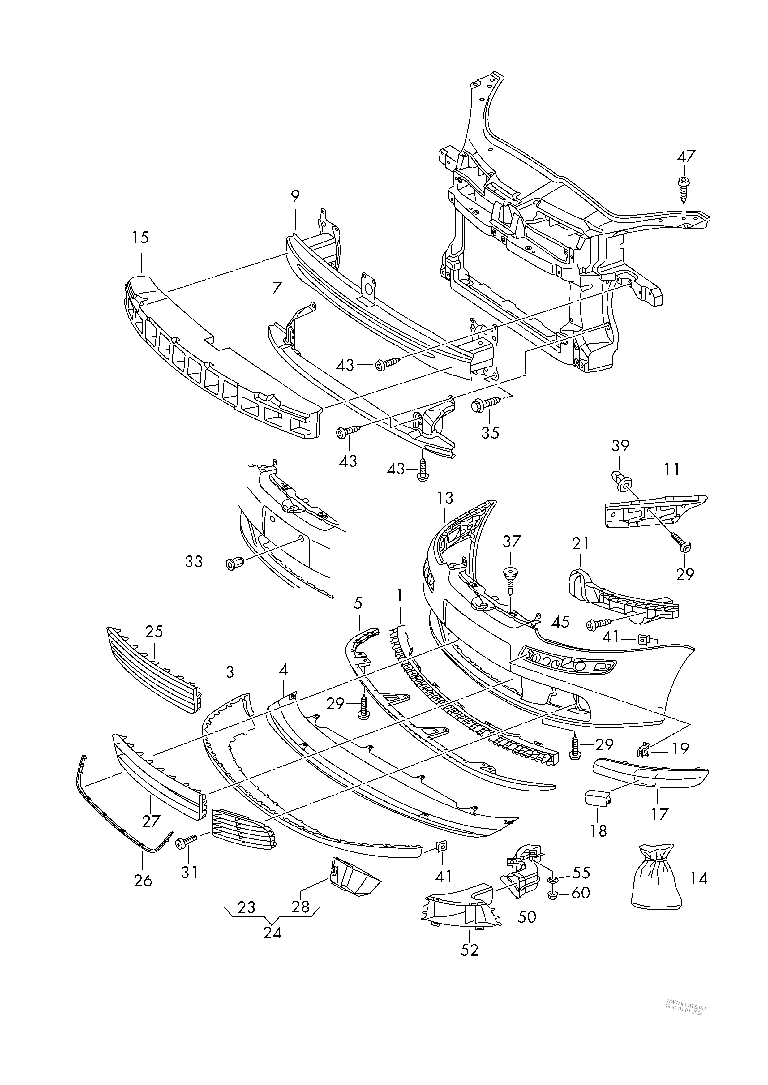 bumper VW GOLF/VARIANT/4MOTION