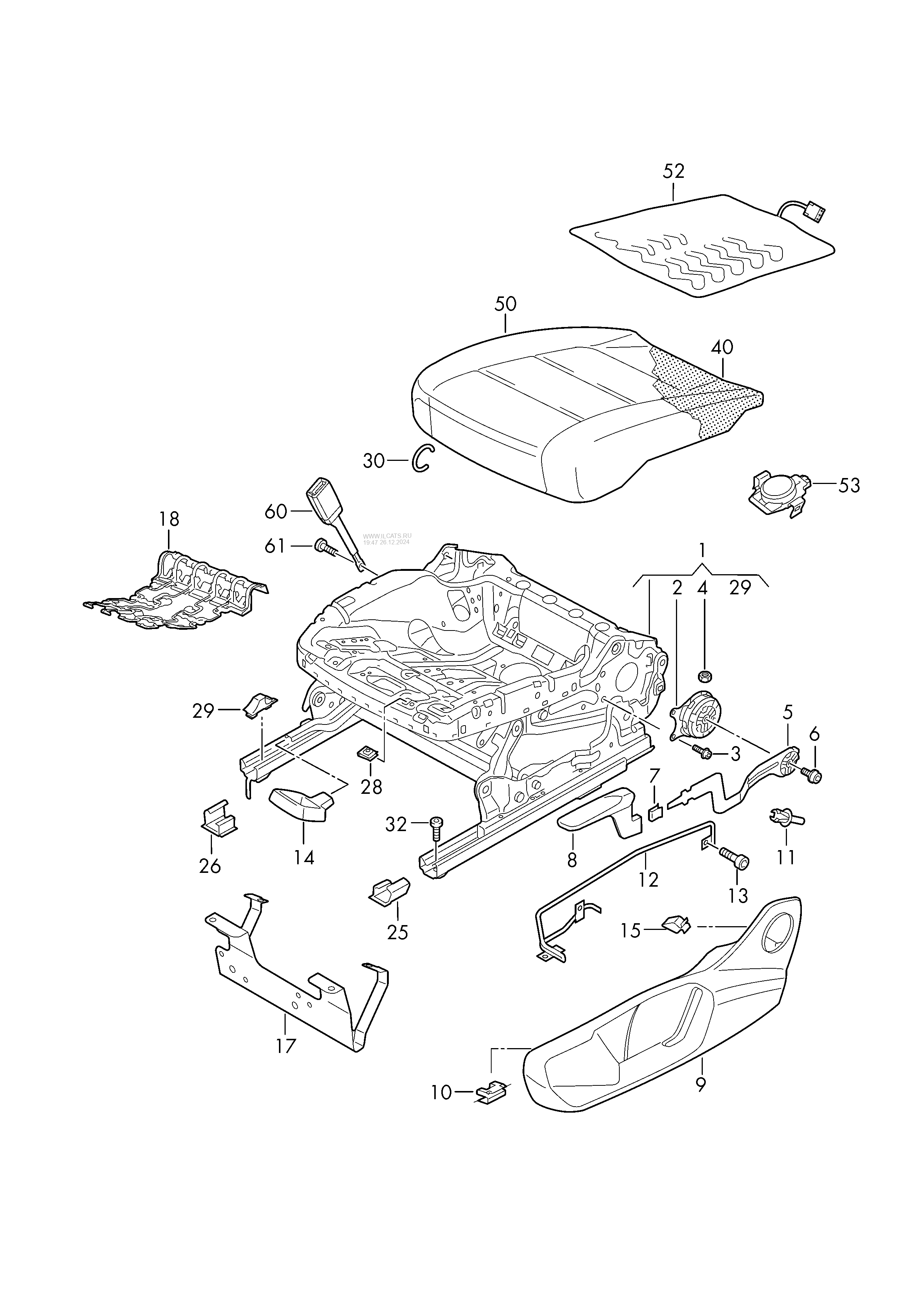 seat frame VW TOUAREG