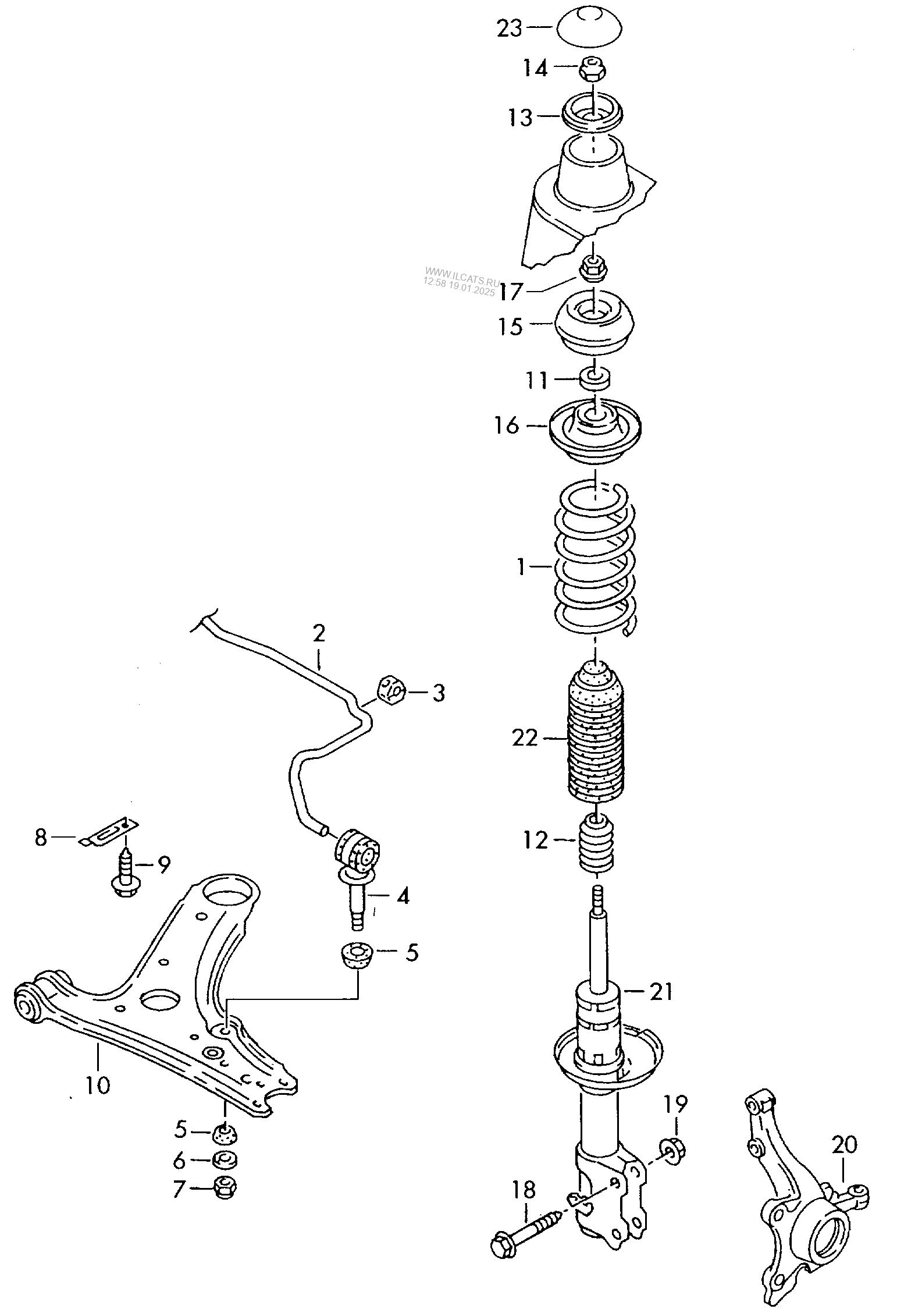 suspension. shock absorbers. anti-roll bar VW LUPO / LUPO 3L TDI