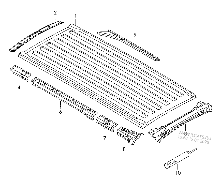 rear lid trim panel. retainer for folding seat VW