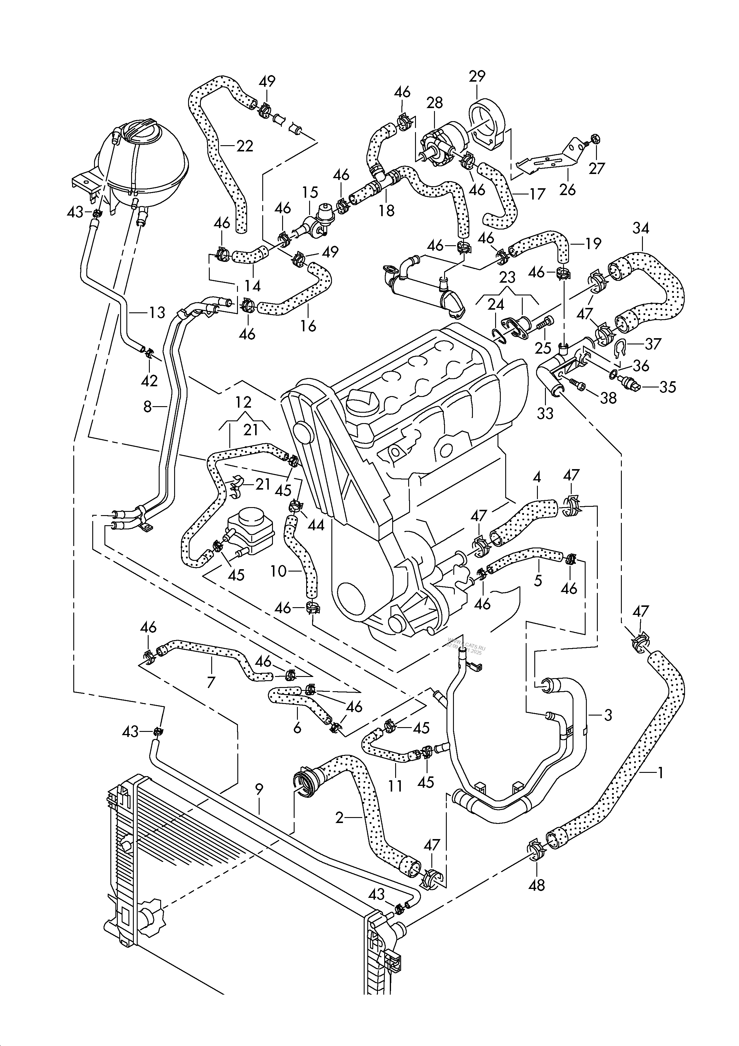 coolant cooling system VW CRAFTER