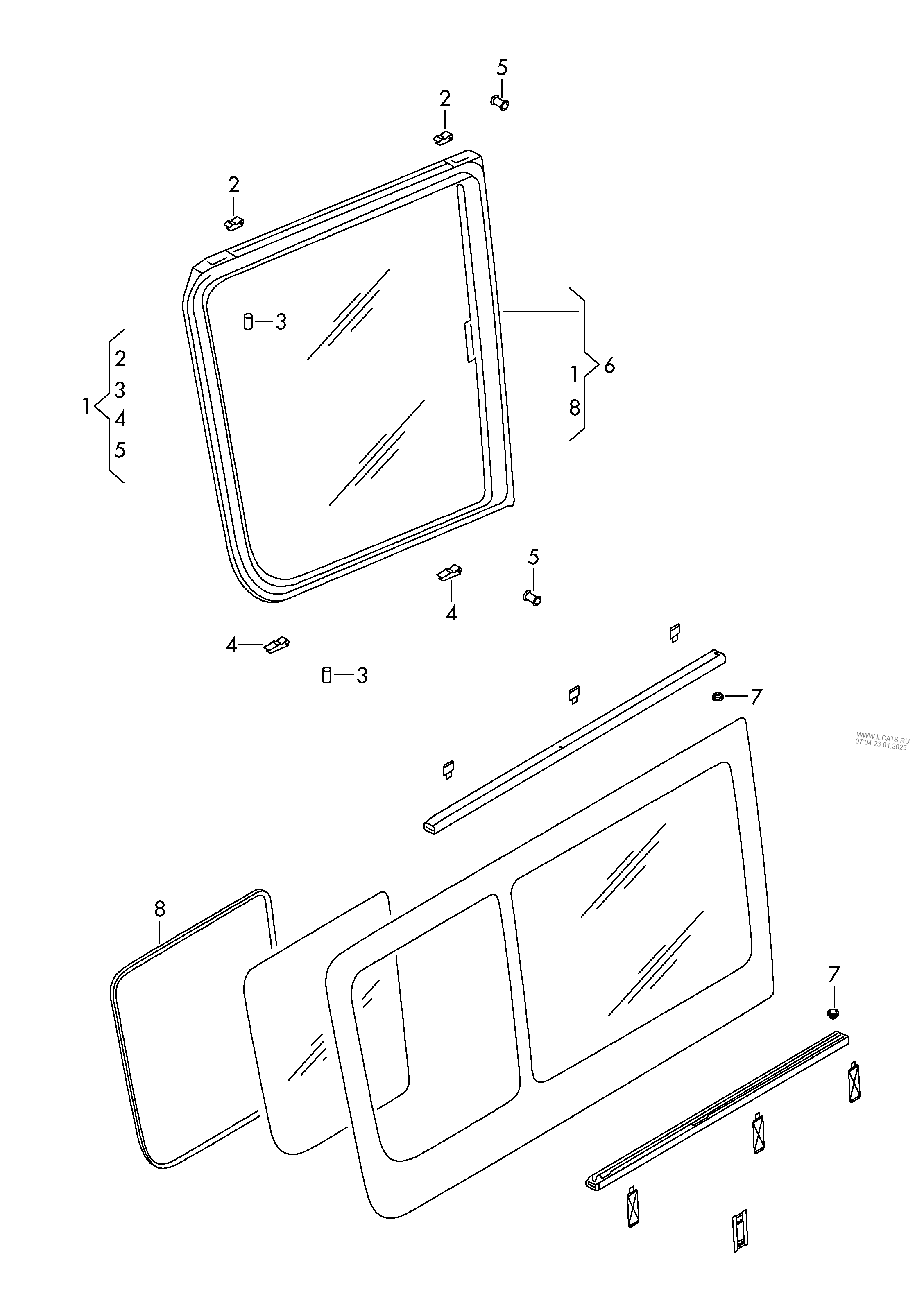 Защелка сдвижного окна газель