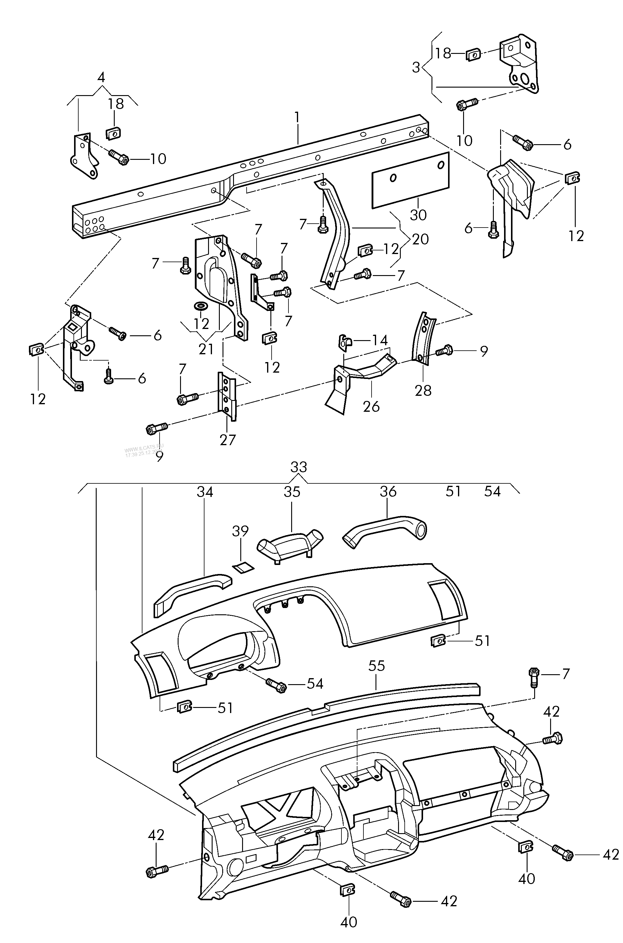 dashboard. dashboard fittings VW POLO/POLO JIN QIN