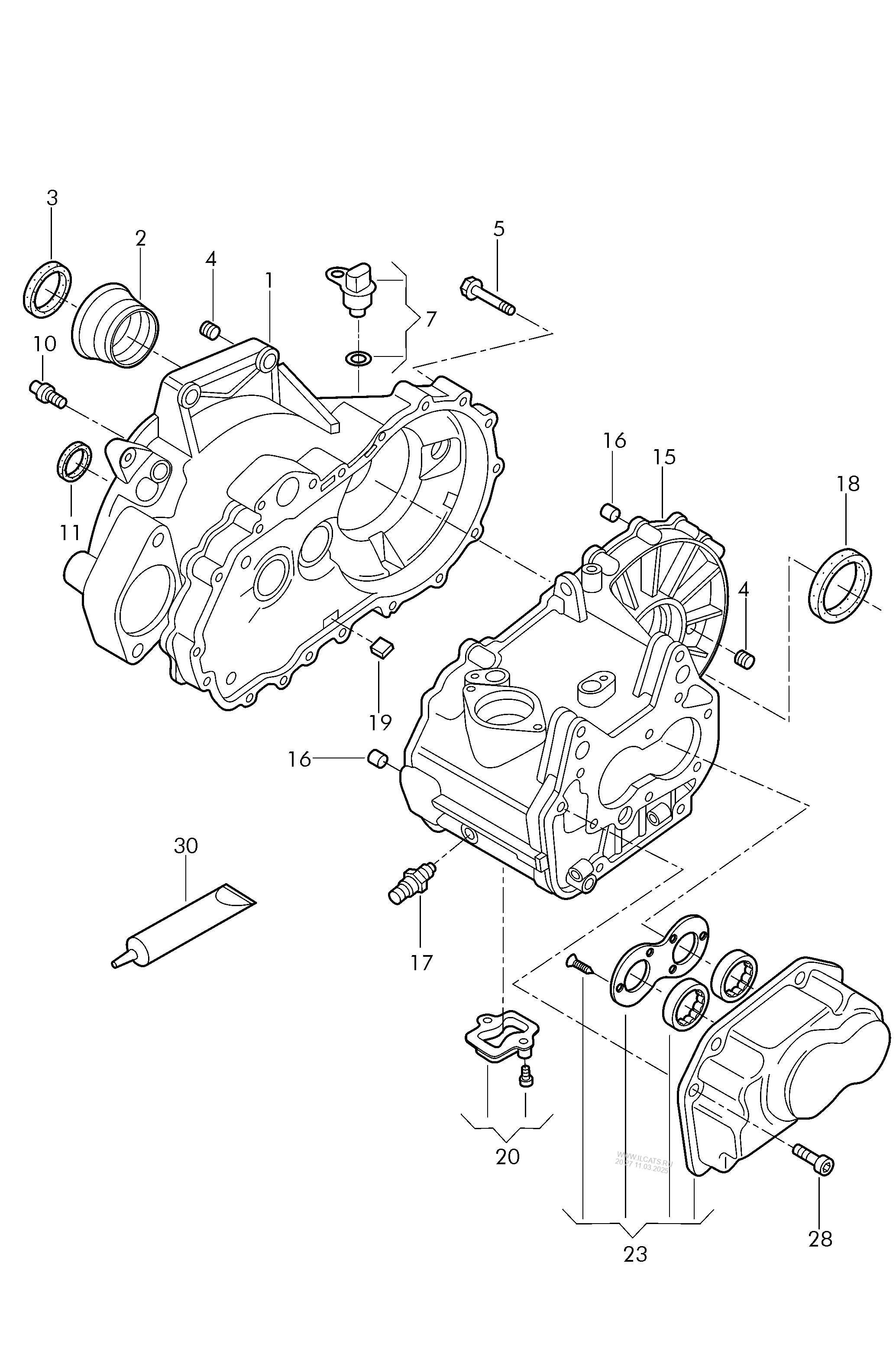 Gear Housing For 6 Speed Manual Gearbox Vw