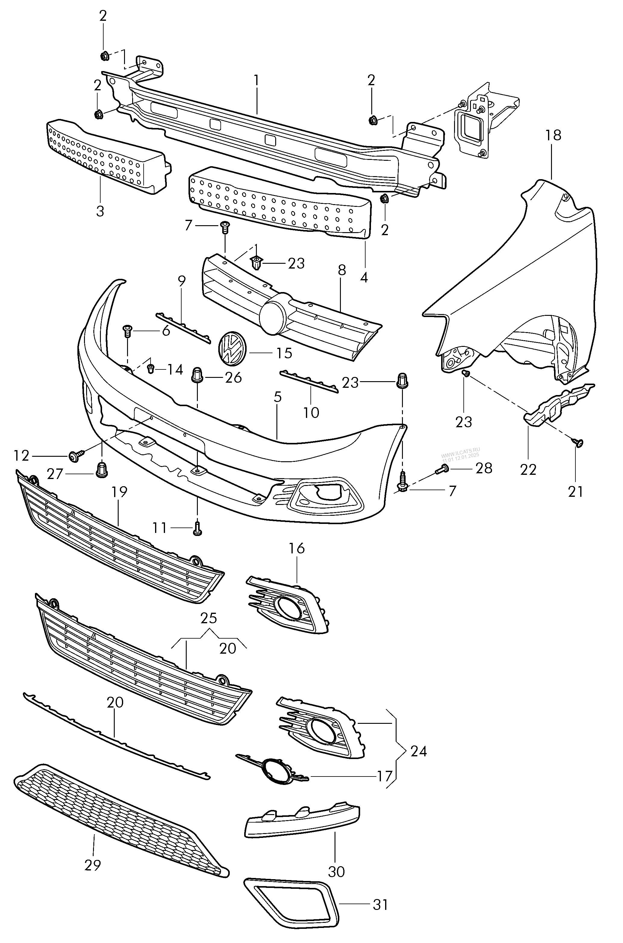 bumper VW