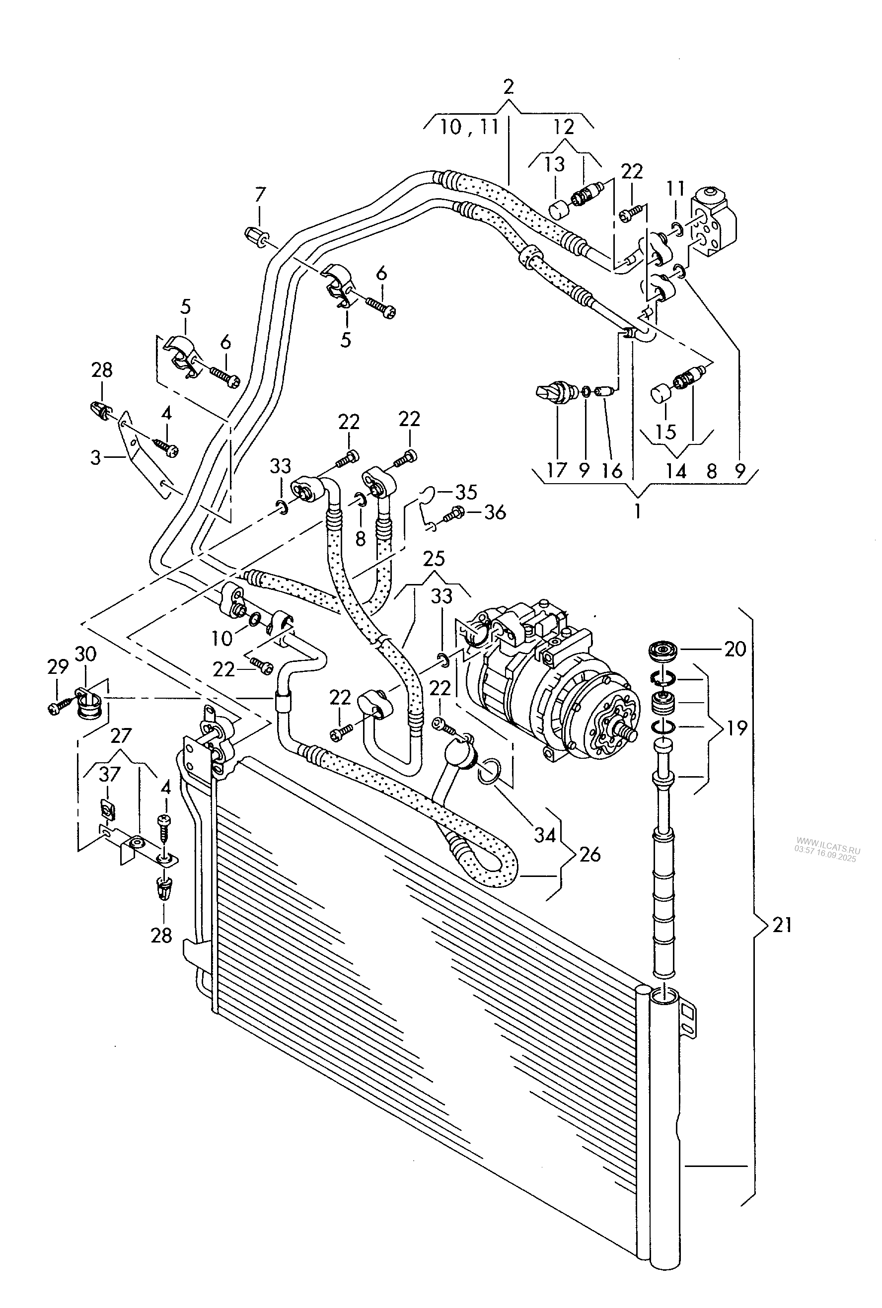refrigerant-circuit-a-c-condenser-fluid-container-with-connecting