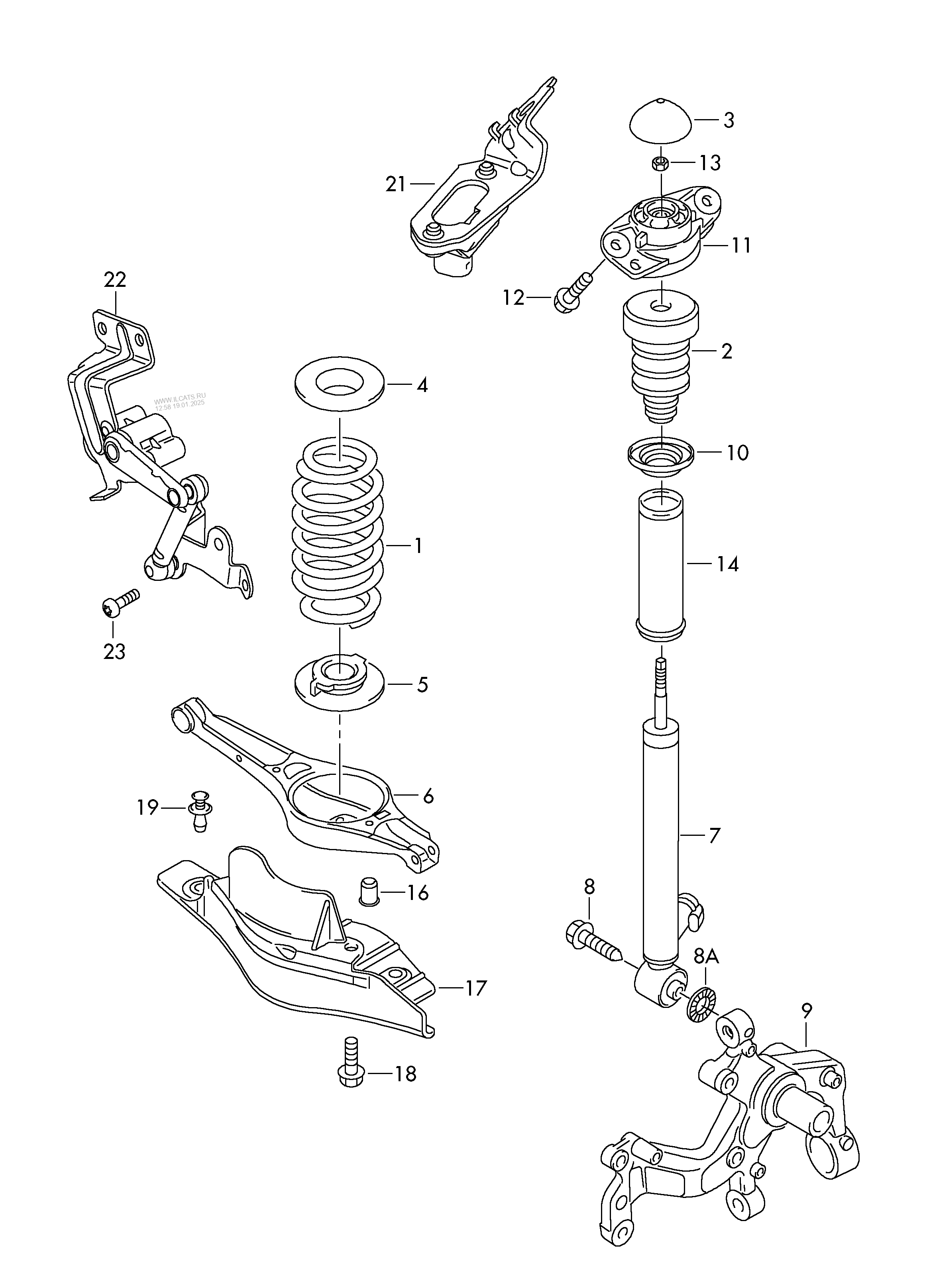 Suspension Shock Absorbers For Vehicles With Electronically Regulated Shock Absorber Vw Tiguan