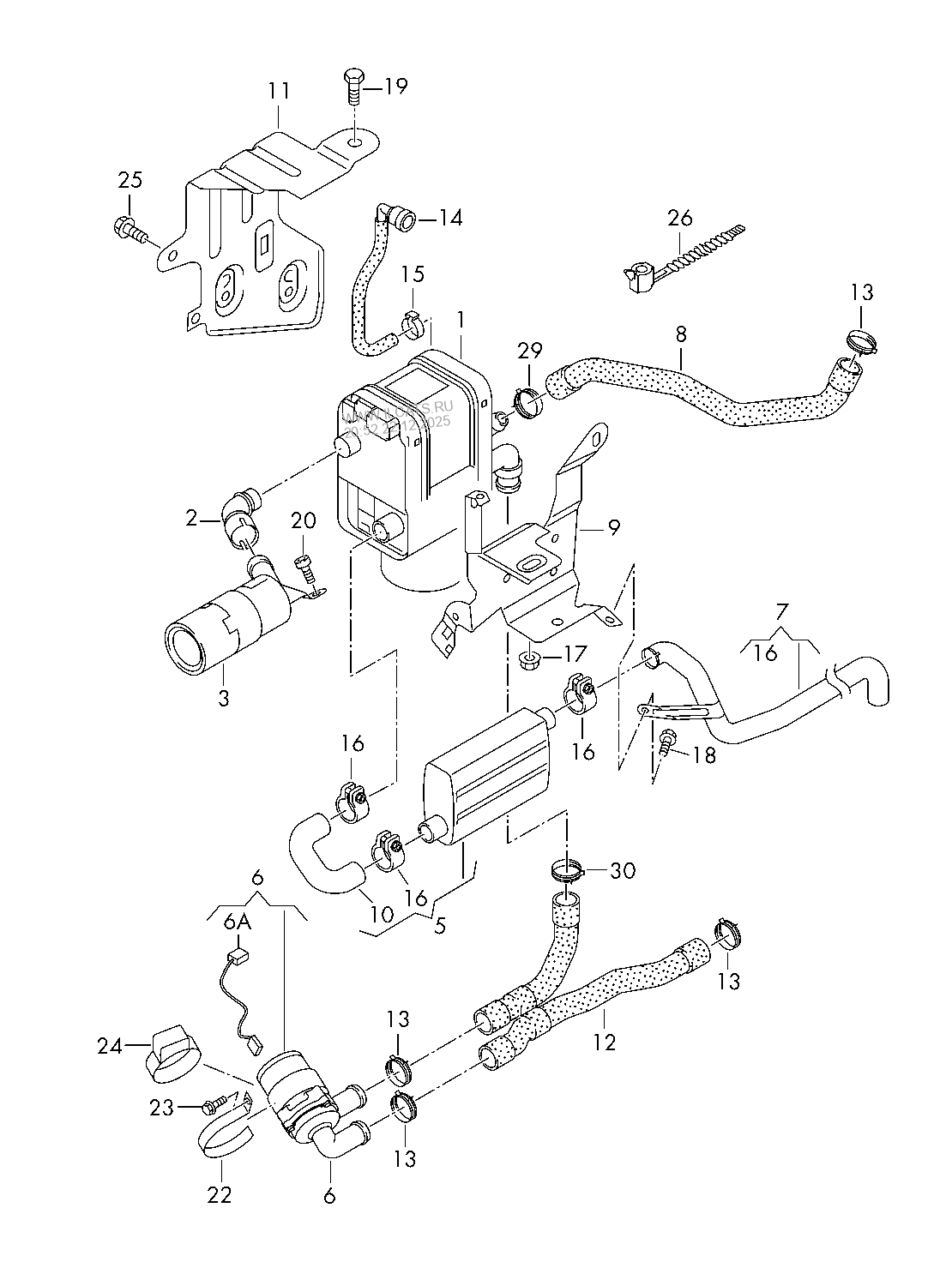 heater for auxiliary heater VW