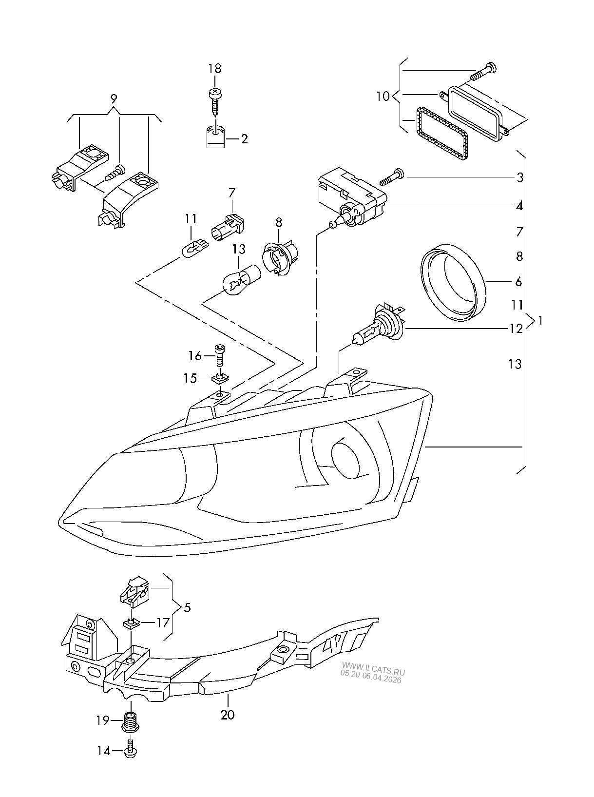 Детали крепления для двигателя и КП VW POLO/DERBY/VENTO-IND