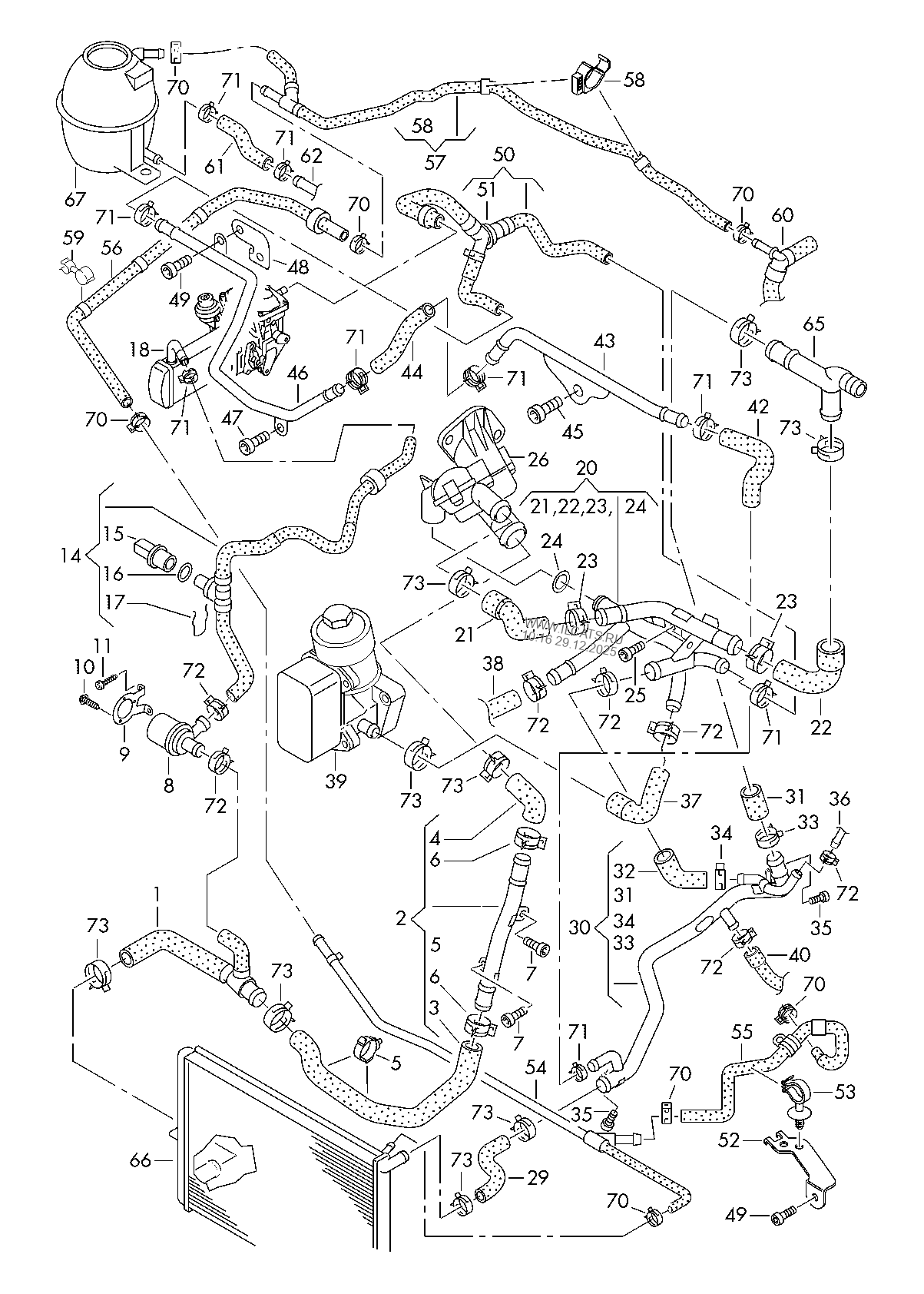 coolant cooling system VW